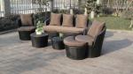 wicker patio sofa set