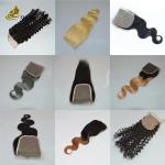Cheap Straight Chinese Virgin Human Hair 4X4 13*4 Lace Closure