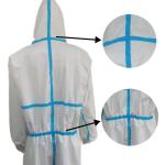 55GSM-70GSM CE Type4 5 6 Industrial Disposable Microporous Coveralls For Your