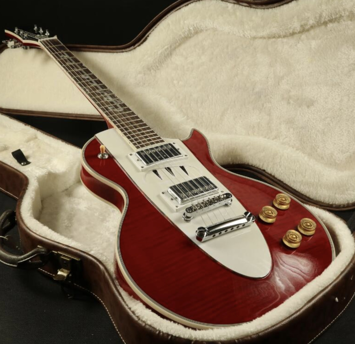 LP Corvette Electric guitar Figured Maple Top Veneer Grover Tuner More Color Can Choose