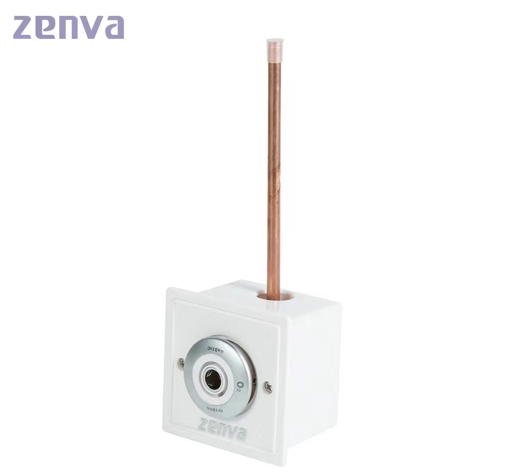 DIN Metal Medical Gas Outlets Wall Mounted For O2 VAC Air N2 N2O CO2