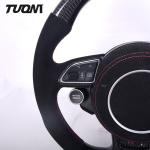 Genuine Carbon Fiber Alcantara Leather Audi Steering Wheel With Knobs