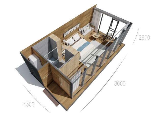 Moonbox Modern Prefab Houses Holiday Style With Wood Panel Interior