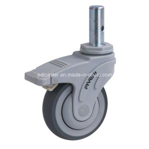 Quality Customized 4&quot; 135kg Stem Brake TPR Caster K5714-736 For 100mm Diameter wholesale