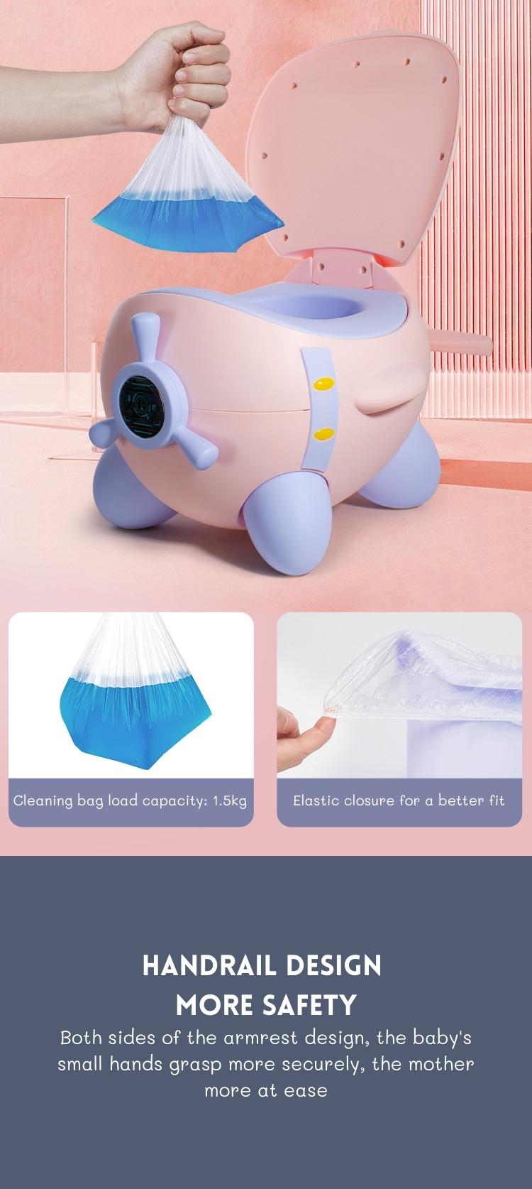 Custom Logo Airplane Shape Cartoon Baby Training Potty Toilet