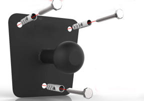 Matte Black Powder Coated Carbon Steel Bike Rack Wall Mount Bracket Ball Head Black