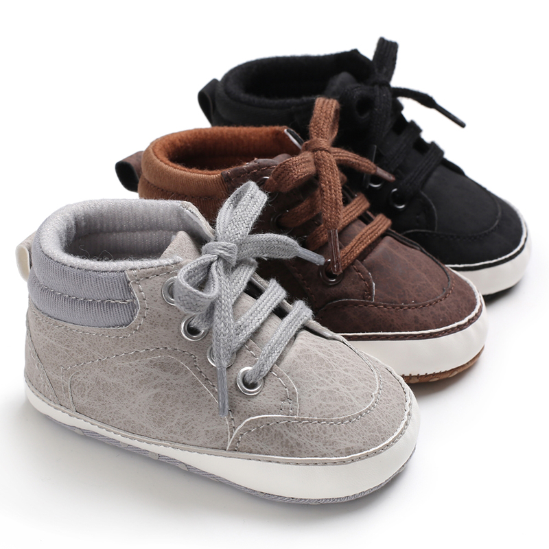 New arrived PU Leather soft sole casual sport girl boy wholesale baby leather boots