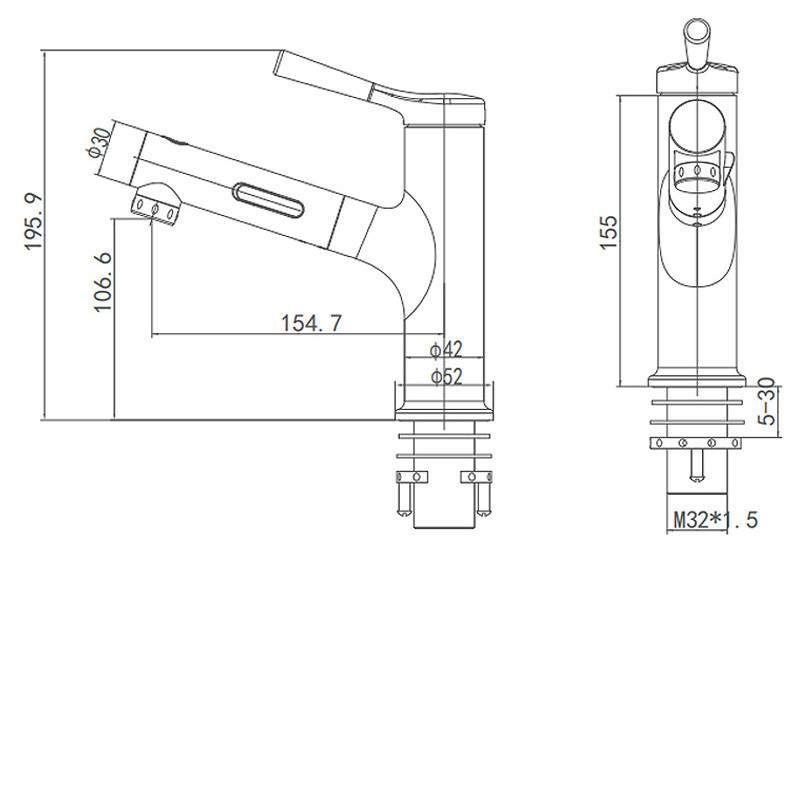 Chrome Pull Out Spray Tap Sanitary Ware For Washroom And Bathroom
