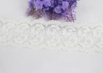Off White Floral Net Embroidered Lace Trim For Girl's Sock 100 % Cotton