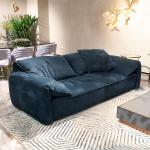 High Quality Luxury Furniture Couch Three Sofa Imported Abrasive Leather Italian