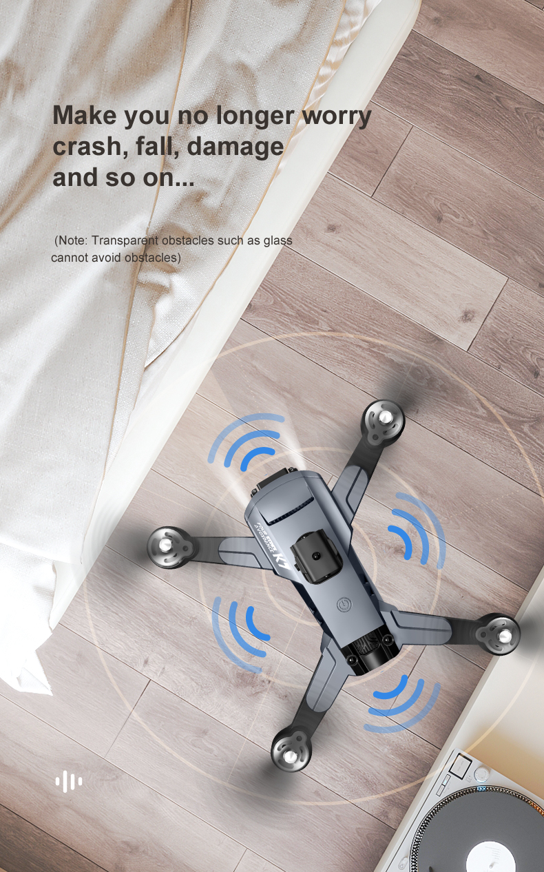 Battery 1800 mAh Plastic Foldable Dual Camera Wifi Fpv Obstacle Avoidance Mini Quadcopter Drone