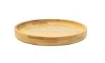 Eco Friendly Bamboo Serving Tray Coaster , Round Bamboo Tray Shatterproof