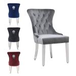 Modern 0.2CBM SS Dining Chairs Home Furniture Velvet Fabric Dining Chairs