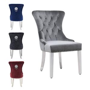 Quality Modern 0.2CBM SS Dining Chairs Home Furniture Velvet Fabric Dining Chairs wholesale