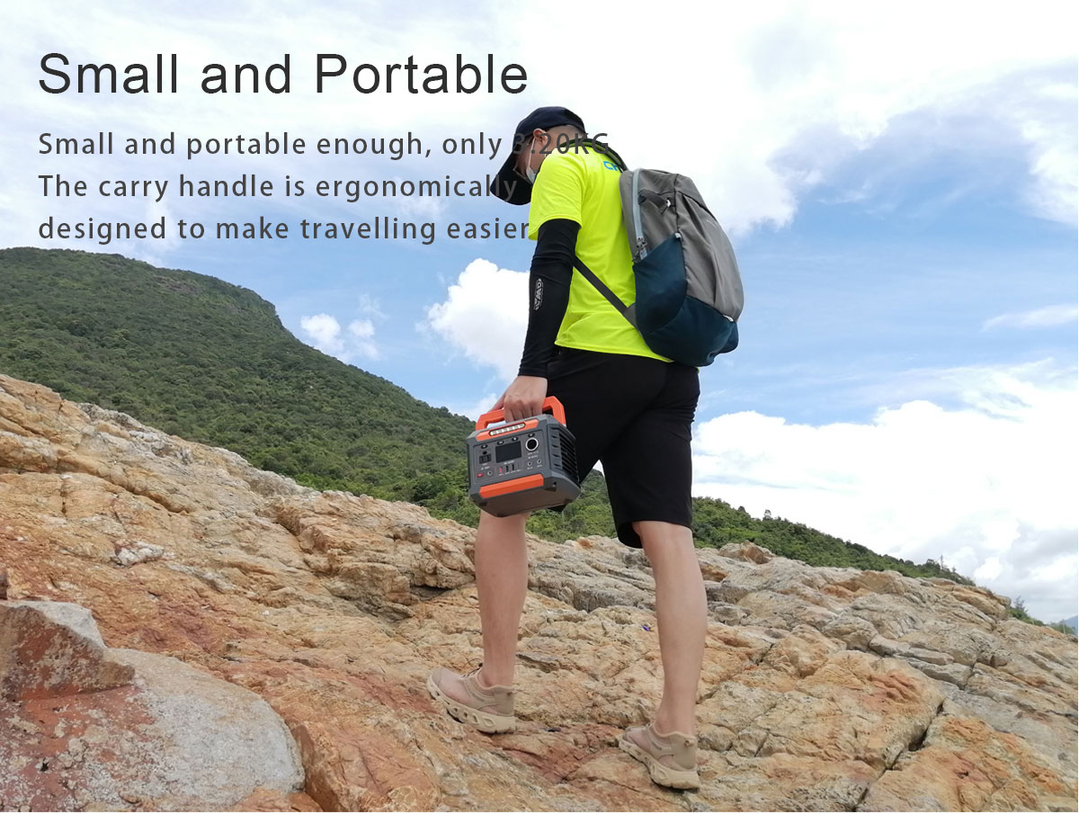 1x AC Pure Sine Wave Output Solar Power Supply with Flashlight and Lithium Ion Battery