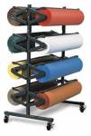 Heavy Duty Vinyl Roll Floor Storage Rack , Metal Iron Tube Vinyl Roll Holder