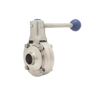 Quality Pneumatic Controls 2 Inch Butt Weld Hygienic Butterfly Valve wholesale