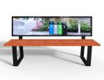 Wooden Advertising Bench Waterproof For Outdoor Garden Park