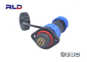 Quality Nut Type 12 AWG 25A 4 Pin Waterproof Plug Panel Mount Connector wholesale