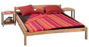 Quality modern double bed pine wood wholesale