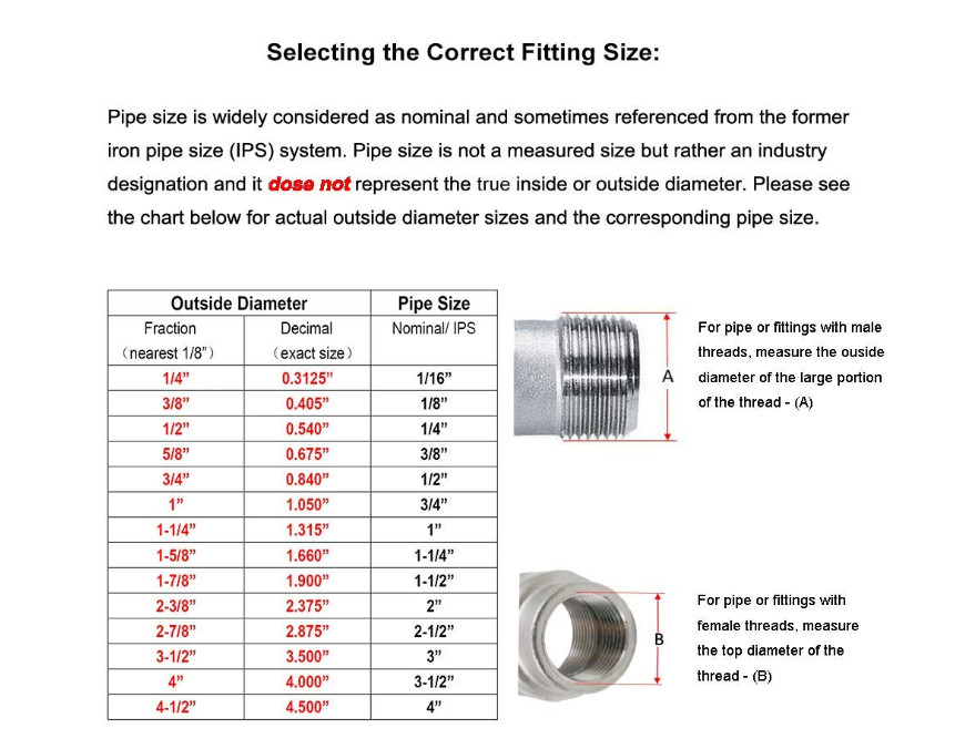 3/8" Male To 3/8"Male NPT Stainless Steel Pipe Fitting