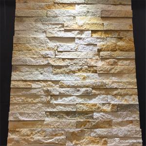 Quality Quartzite Stone Veneer Yellow Sandstone Cultured Stone Mini Panel wholesale