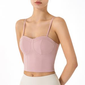 Quality 4 colors Solid Color Adjustable Splice Womens Sports Bra Breathable Yoga underwear wholesale