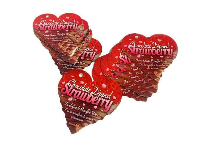 Heart Shape Custom Hang Tags For Clothing Gloss Lamination Surface Finish
