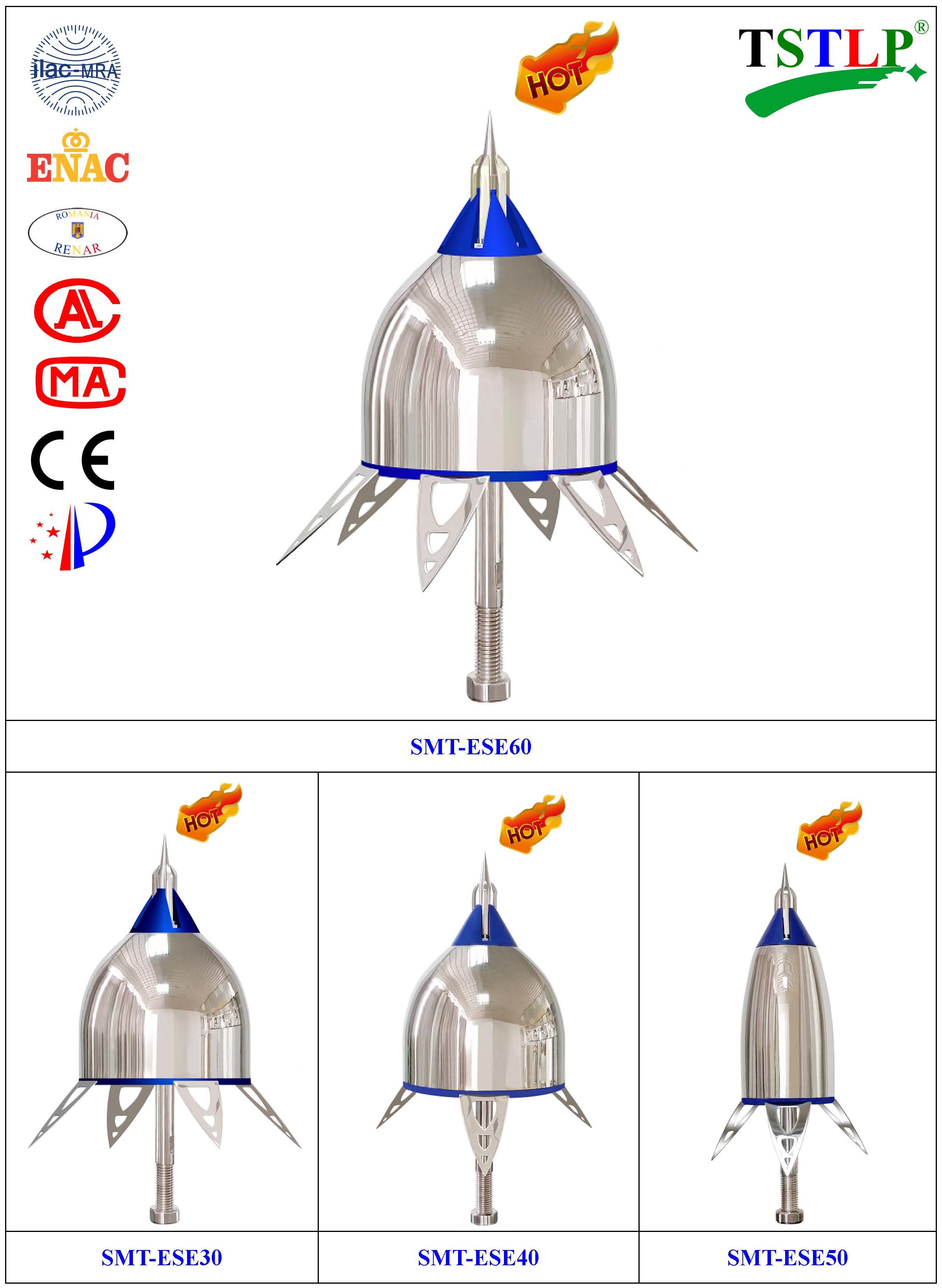 Advanced Early Streamer Emission System , High Rise Building Home Lightning Protection System