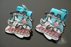 Quality Great Cow Runsports Award Medals Soft Enamel And Glitter Colors With Ribbon wholesale