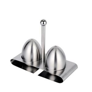 Quality Toothpick Holder Seasoning Pot Stainless steel two-piece set Egg shape wholesale