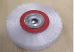 White Color Abrasive Nylon Wheel Brush / Nylon Sanding Wheel 12.7mm Inner Hole