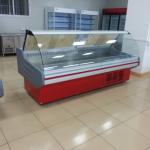Curved Glass 2m Supermarket Refrigeration Equipments
