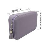 Reflective Mirror Rectangle Leather Travel Jewelry Case