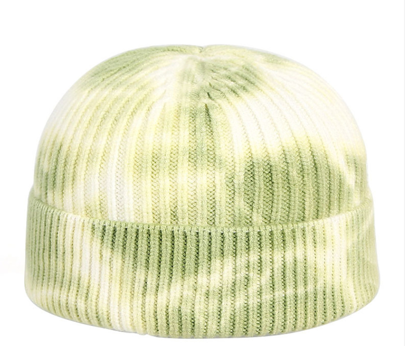 Women'S Tie Dye 100 Acrylic Beanies And Caps Cuffed Warm Winter Knit Watch Hat Skull Cap