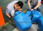 Large Blue Drum Blow Molding Equipment With Bottom Blowing System SRB90