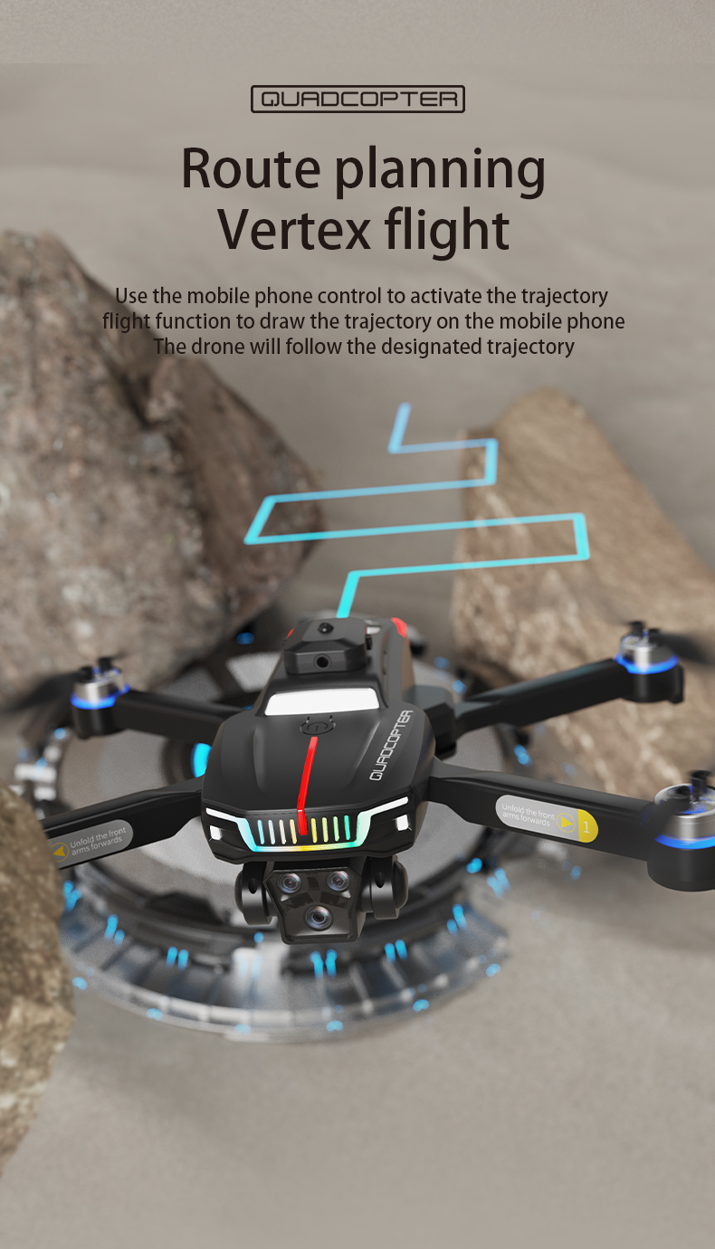 Flagship Performance Racing Drones Natural Color J16 Drone with Intelligent Obstacle Avoidance and Three Camera System