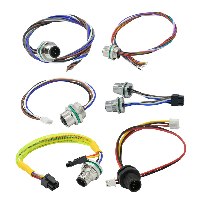 Sensor Screw Jack 5 Positions M12 Waterproof Receptacle Panel Mount M12 Wire Connector