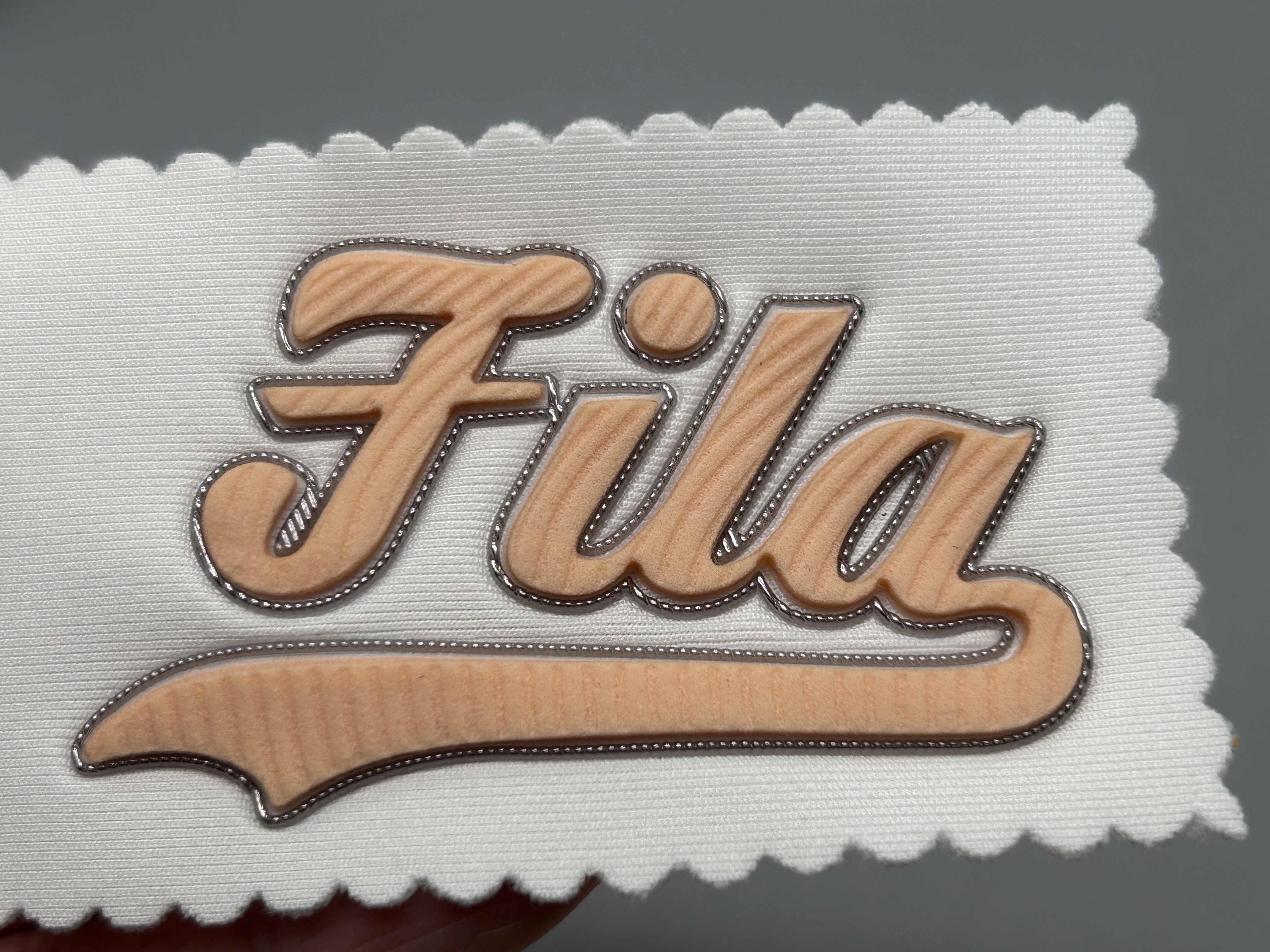 Personalized Embossed Cloth Patches Uniform Custom Shape Design