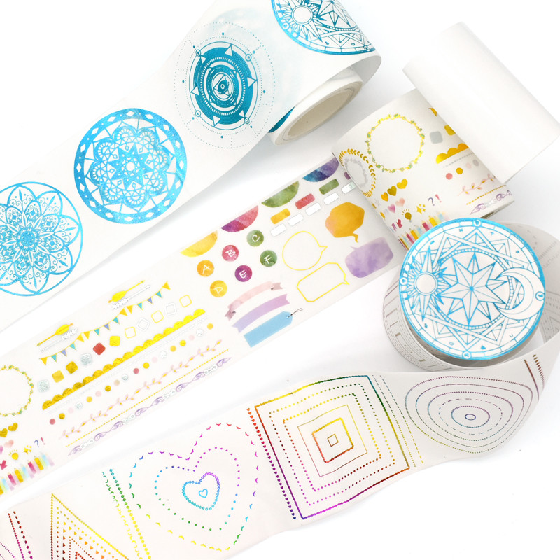Custom Cartoon Design Colored Washi Tape Printed Foil Washi Tape