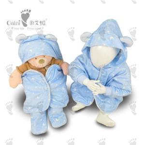 Quality Customised Newborn Infant Coat Loveable Infant Body Coat Blue Stuffed 37cm wholesale