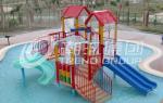 Swimming Pool Equipment Playhouse for Kids with Small Fiberglass Water Slide
