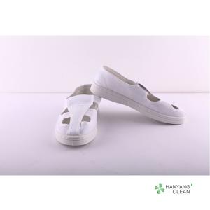Quality Breathable PVC Sole Four 4 Holes White Cleanroom Antistatic ESD Shoes rubber bottom safety shoes industrial wholesale