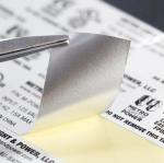Printing Matte Silver Sticker PET Aluminium Foil Labels With Dump Film
