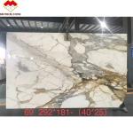 Polished Calacatta Gold Steps on Italy Marble Staircases in Modern Luxury Stone