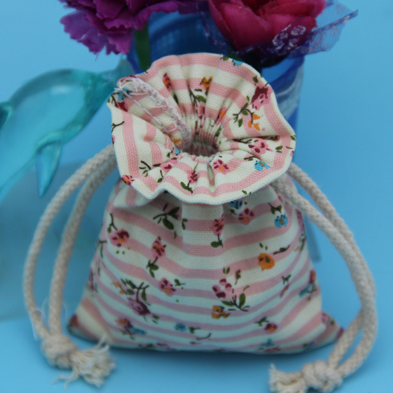 8x12cm Pantone Color Drawstring Cotton Headphone Pouch