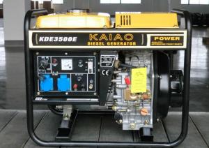 Quality Commercial 3000 Watt Open Frame Diesel Generators , Air Cooled Diesel Generator Single Phase wholesale