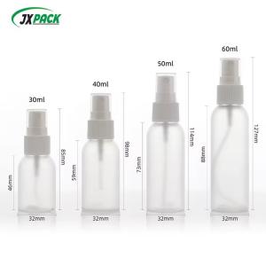 Quality 30ml 50ml 80ml PET Collar Round Frosted Empty Cosmetic Lotion Plastic Bottle For Face Cream Serum wholesale
