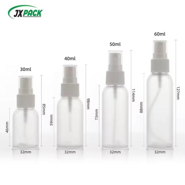 60ml 80ml 100ml White Clear Plastic Spray Bottle For Cosmetic Packaging Pet Fine