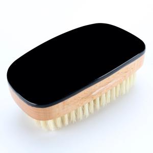 Quality Private Label Square Men Wave Brush Beach Wood Handle Medium Hard Boar Bristle wholesale